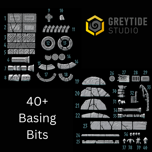Primal Hounds Basing Bits | Bits Packs by Greytide Studios | 3D Printed Bits