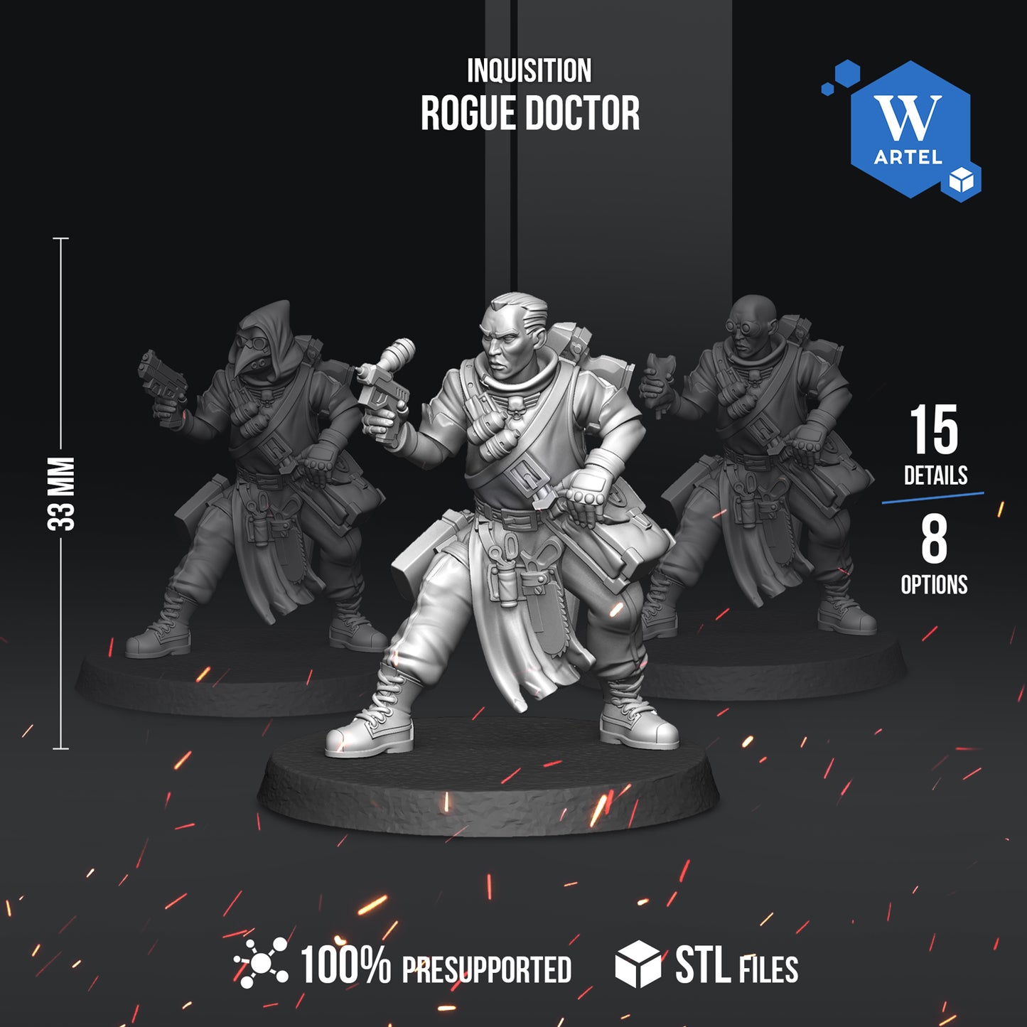 Rogue Doctor - Inquisition by Artel W | 3D Printed Miniatures