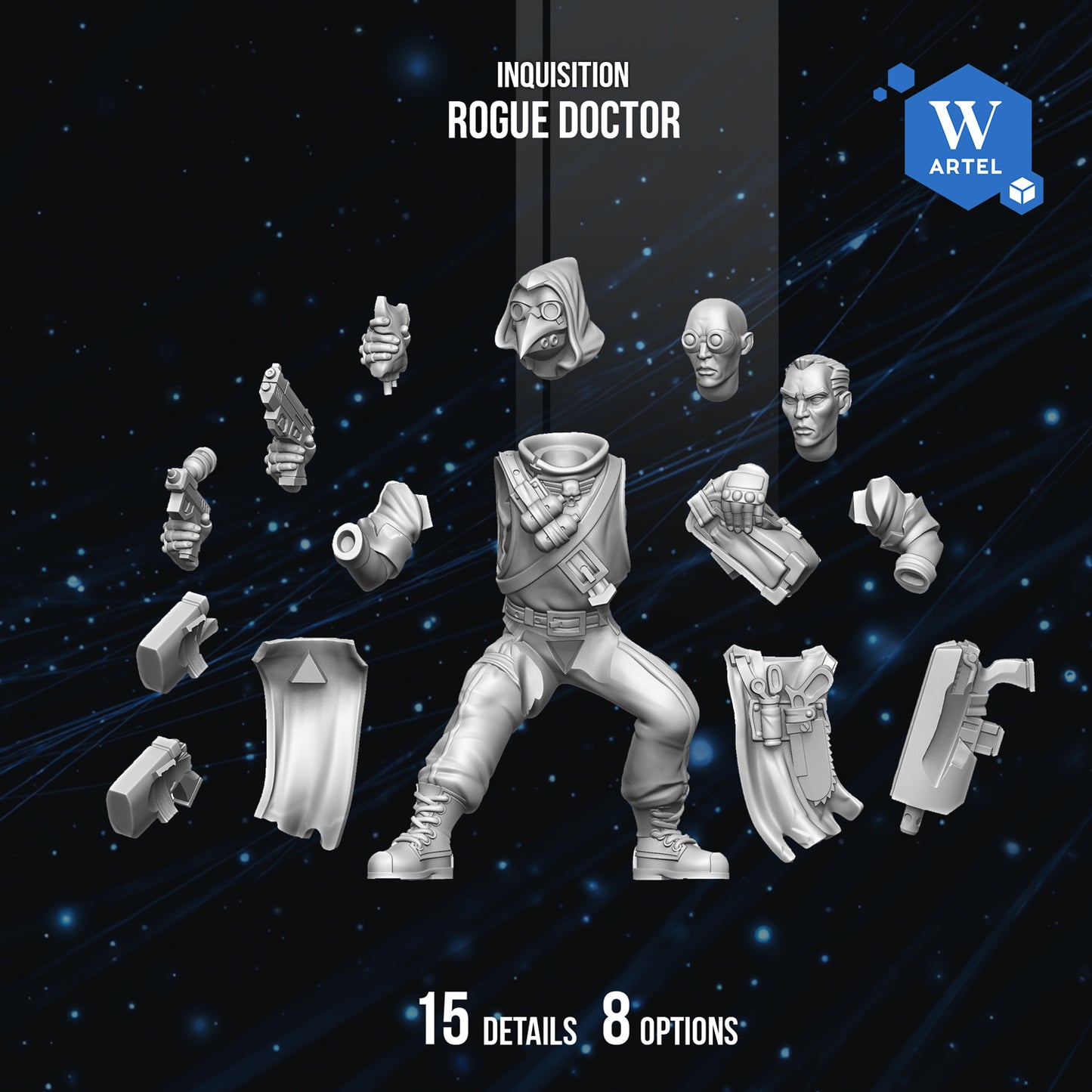 Rogue Doctor - Inquisition by Artel W | 3D Printed Miniatures