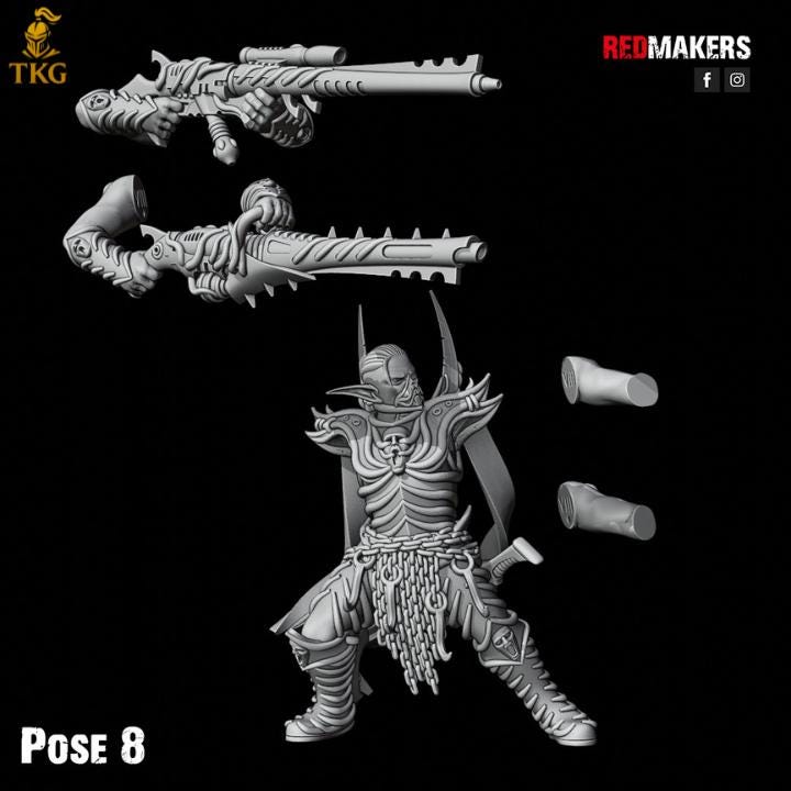 Dark Elves Kill Squad by Red Makers | 3D printed Tabletop Miniatures