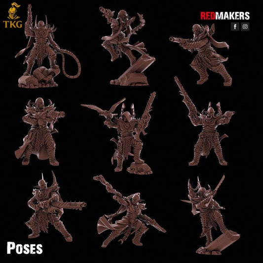 Dark Elves Kill Squad by Red Makers | 3D printed Tabletop Miniatures