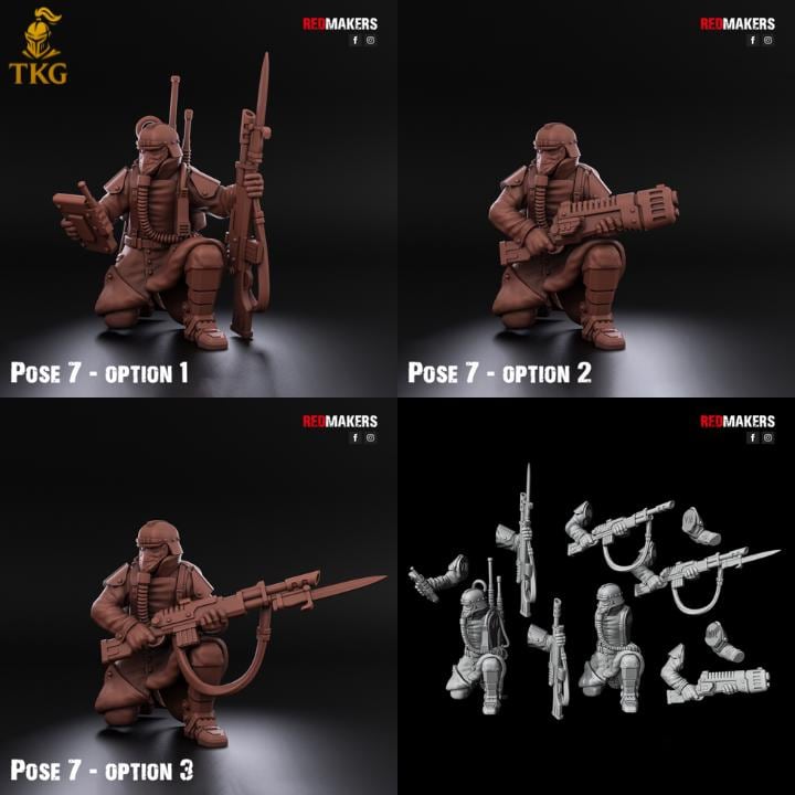 Death Division Kill Squad by Red Makers | 3D printed Tabletop Miniatures