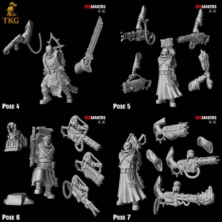 Hallowed Flame Kill Squad by Red Makers | 3D printed Tabletop Miniatures