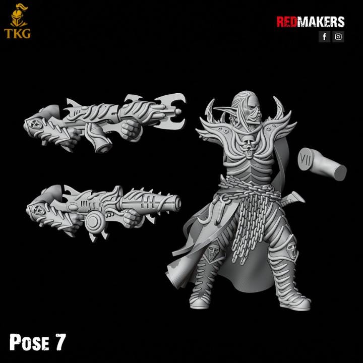 Dark Elves Kill Squad by Red Makers | 3D printed Tabletop Miniatures