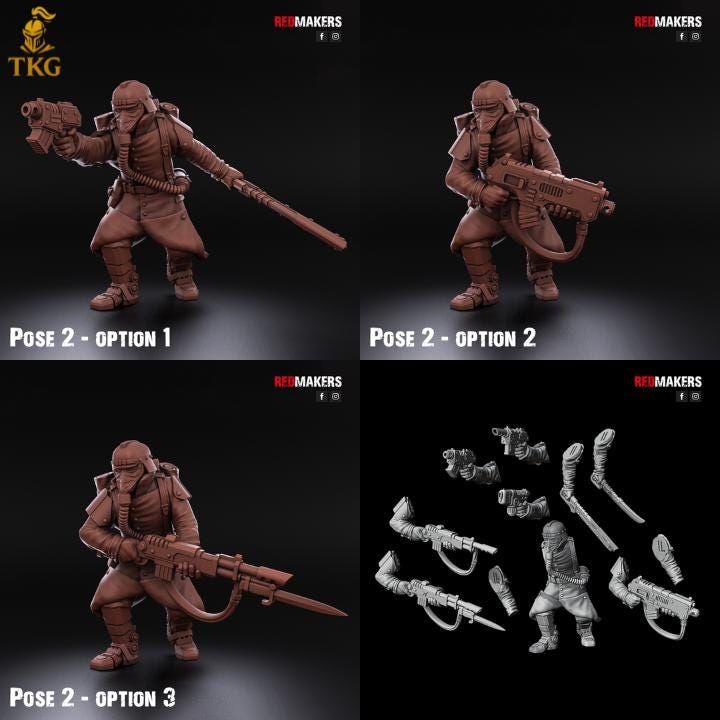 Death Division Kill Squad by Red Makers | 3D printed Tabletop Miniatures