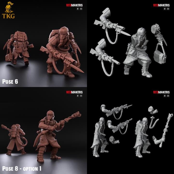 Death Division Kill Squad by Red Makers | 3D printed Tabletop Miniatures
