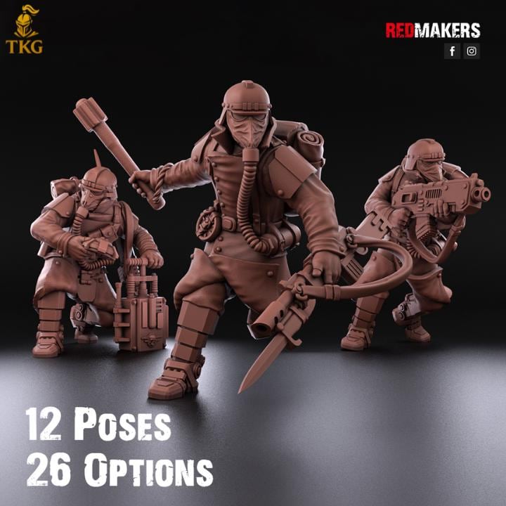 Death Division Kill Squad by Red Makers | 3D printed Tabletop Miniatures