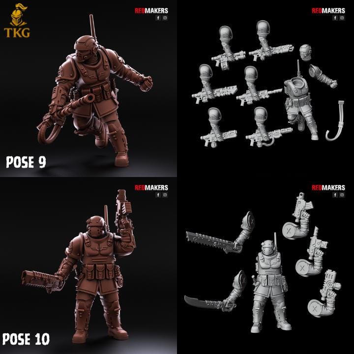 Shock Troops Kill Squad by Red Makers | 3D printed Tabletop Miniatures