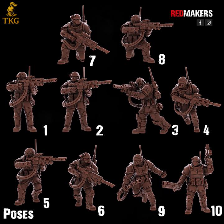 Shock Troops Kill Squad by Red Makers | 3D printed Tabletop Miniatures