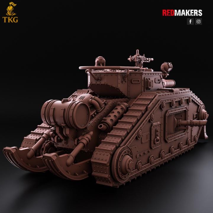Bastion, Solar Heavy Tank— Imperial Force by Redmakers | 3D Printed Tabletop Miniatures | Malcador proxy