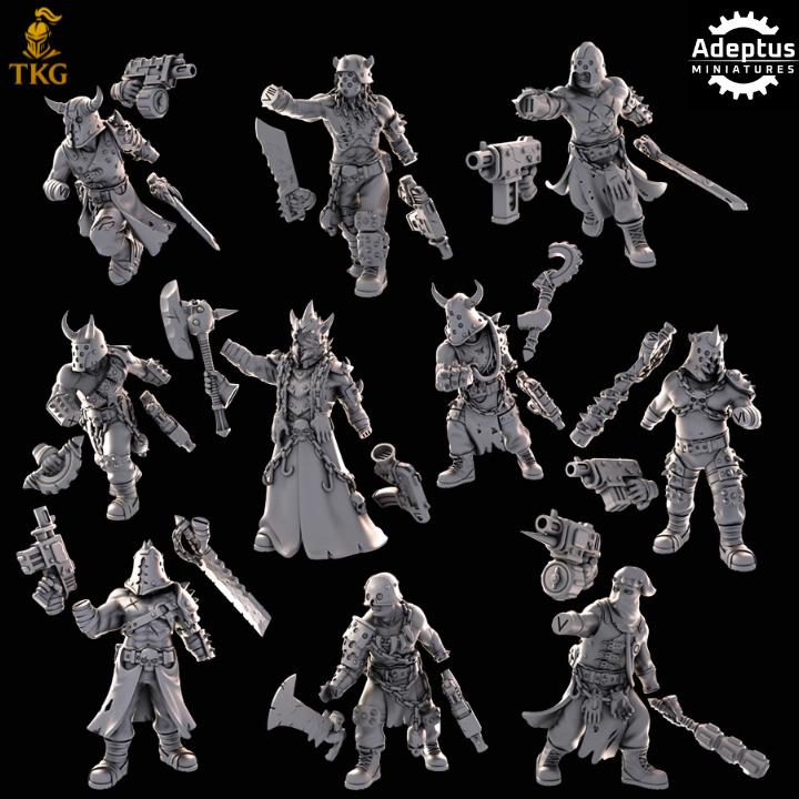 Cultists of the Silent Pyre Kill Squad by Adeptus Miniature | 3D printed Tabletop Miniatures