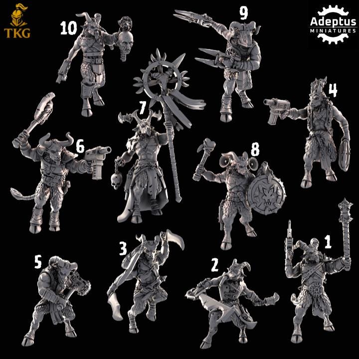 Gorehorn Kill Squad by Adeptus Miniatures | 3D printed Tabletop Miniatures