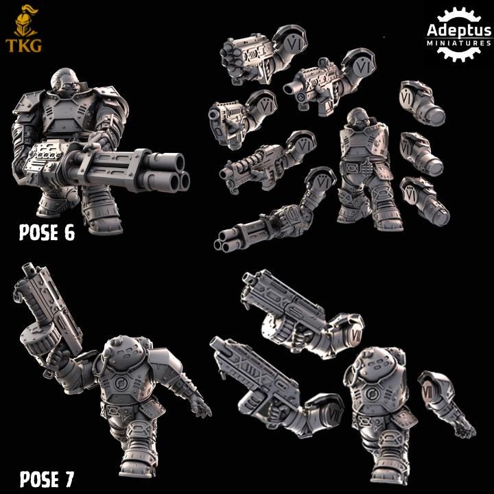 Heavy Dwarves Kill Squad by Adeptus Miniatures | 3D printed Tabletop Miniatures