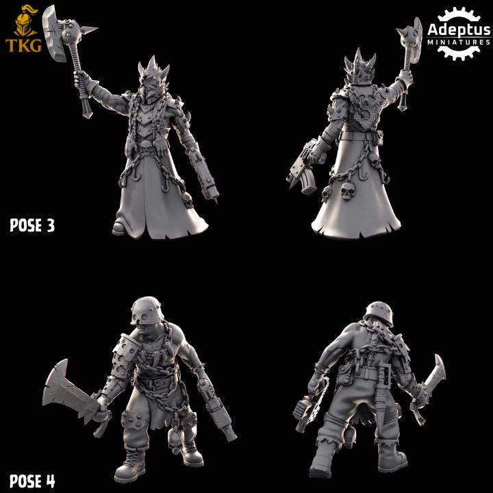 Cultists of the Silent Pyre Kill Squad by Adeptus Miniature | 3D printed Tabletop Miniatures