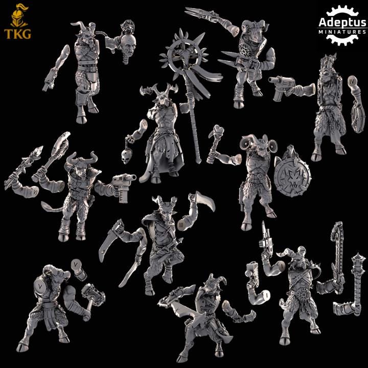 Gorehorn Kill Squad by Adeptus Miniatures | 3D printed Tabletop Miniatures