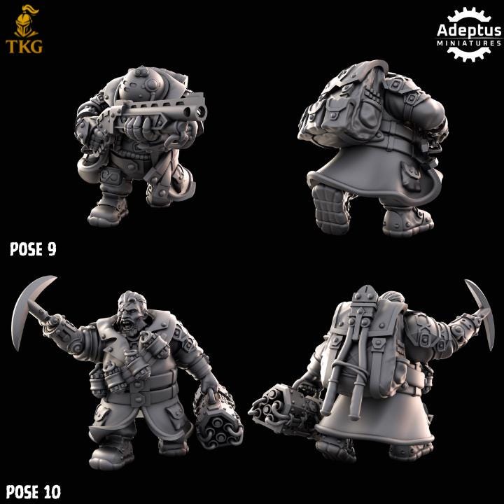 Dwarves Kill Squad by Adeptus Miniatures | 3D printed Tabletop Miniatures