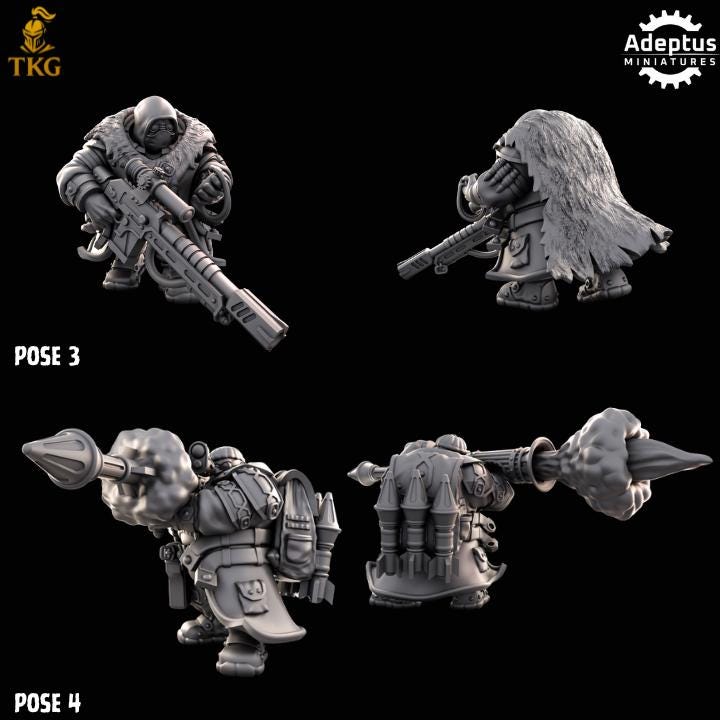 Dwarves Kill Squad by Adeptus Miniatures | 3D printed Tabletop Miniatures