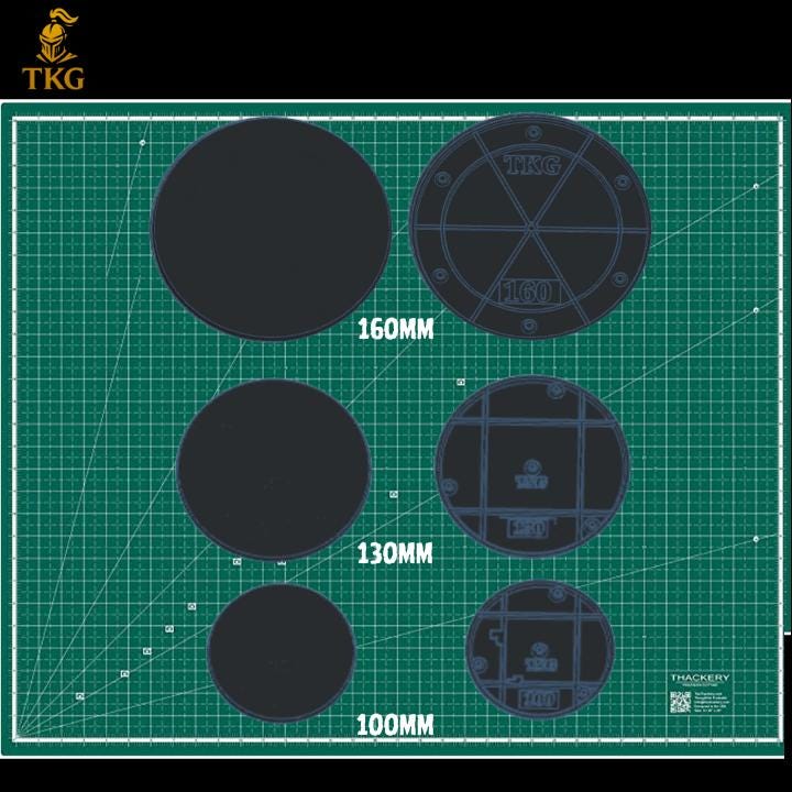 Textured Round and Oval Wargaming Bases | Magnet Ready | 20mm - 160mm Round | 60mm - 170mm Oval