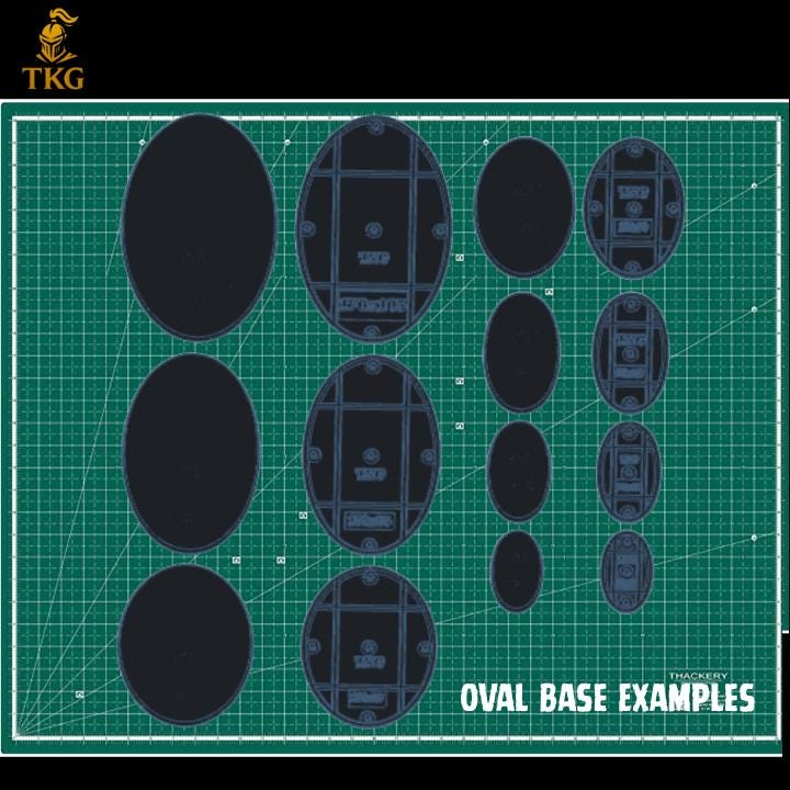 Textured Round and Oval Wargaming Bases | Magnet Ready | 20mm - 160mm Round | 60mm - 170mm Oval