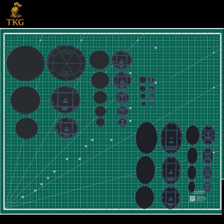 Textured Round and Oval Wargaming Bases | Magnet Ready | 20mm - 160mm Round | 60mm - 170mm Oval