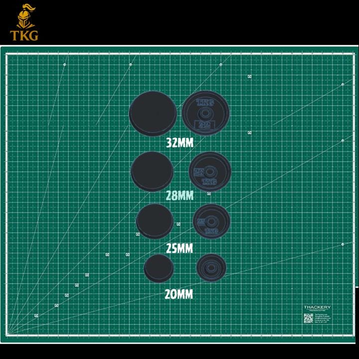 Textured Round and Oval Wargaming Bases | Magnet Ready | 20mm - 160mm Round | 60mm - 170mm Oval