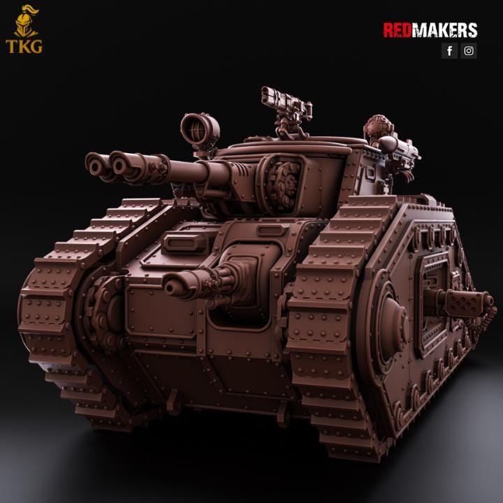 Bastion, Solar Heavy Tank— Imperial Force by Redmakers | 3D Printed Tabletop Miniatures | Malcador proxy