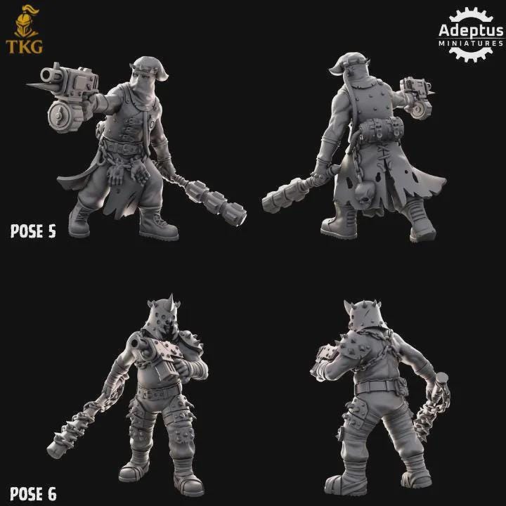 Cultists of the Silent Pyre Kill Squad by Adeptus Miniature | 3D printed Tabletop Miniatures