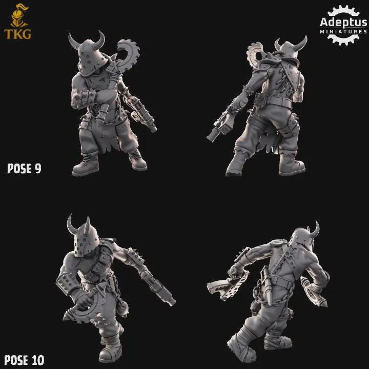 Cultists of the Silent Pyre Kill Squad by Adeptus Miniature | 3D printed Tabletop Miniatures