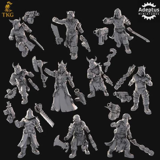 Cultists of the Silent Pyre Kill Squad by Adeptus Miniature | 3D printed Tabletop Miniatures