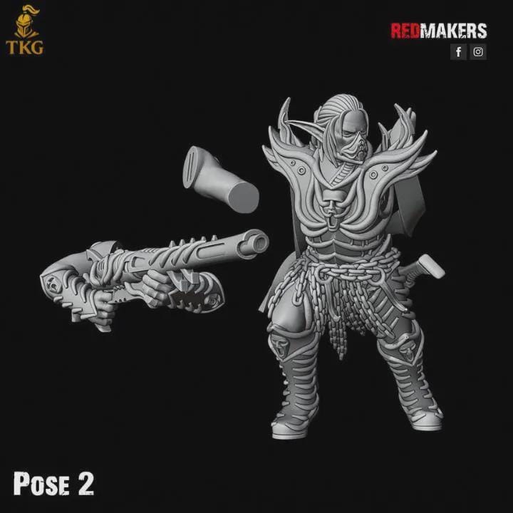 Dark Elves Kill Squad by Red Makers | 3D printed Tabletop Miniatures