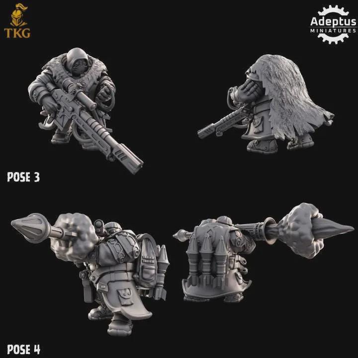 Dwarves Kill Squad by Adeptus Miniatures | 3D printed Tabletop Miniatures