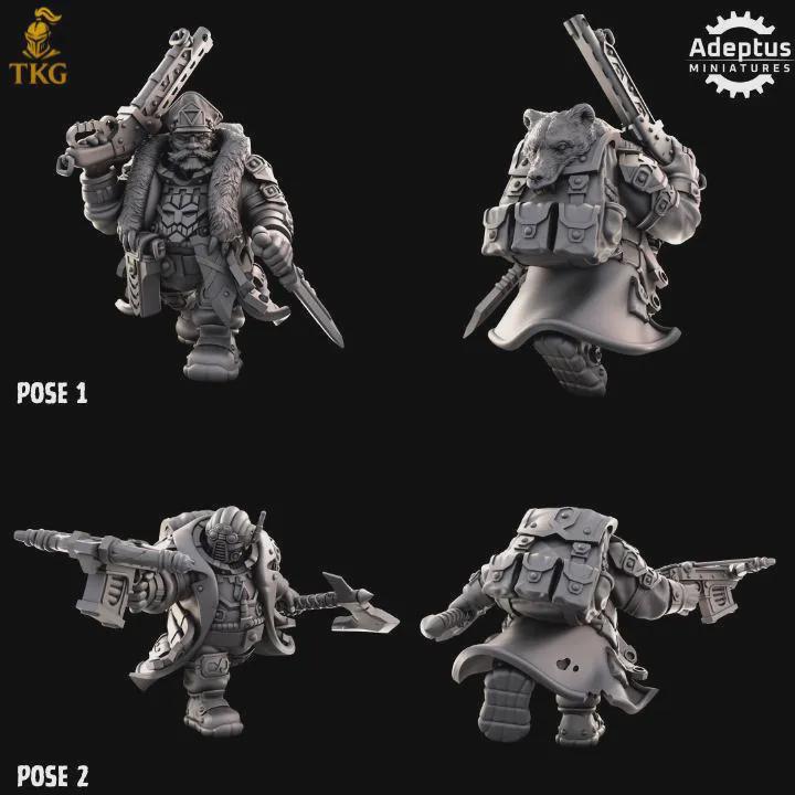 Dwarves Kill Squad by Adeptus Miniatures | 3D printed Tabletop Miniatures