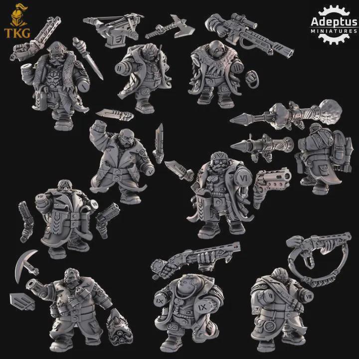 Dwarves Kill Squad by Adeptus Miniatures | 3D printed Tabletop Miniatures