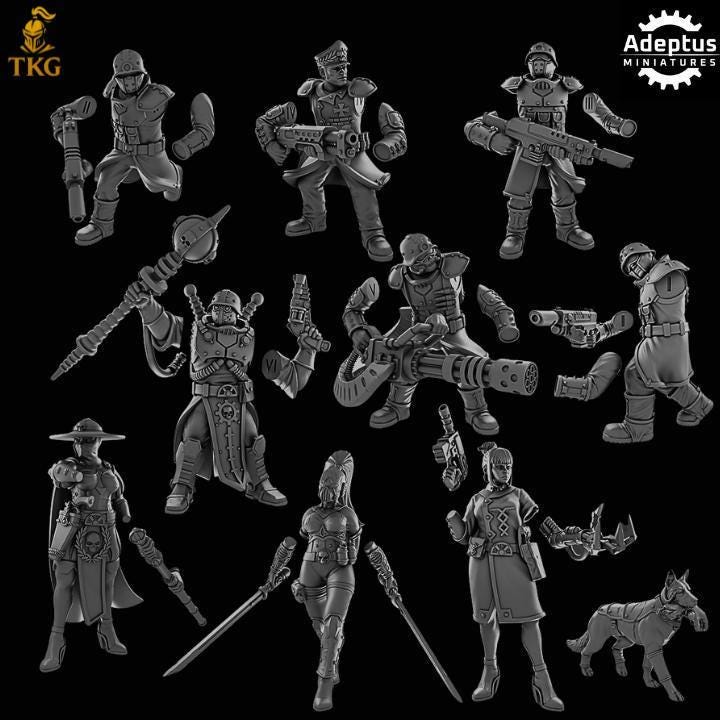 Mercenary Syndicate Kill Squad by Adeptus Miniatures | 3D printed Tabletop Miniatures
