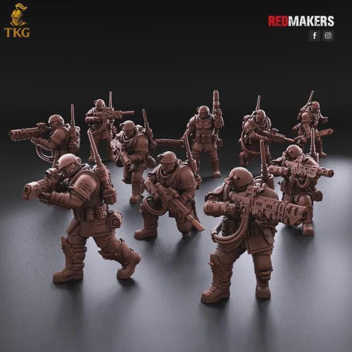 Shock Troops Kill Squad by Red Makers | 3D printed Tabletop Miniatures