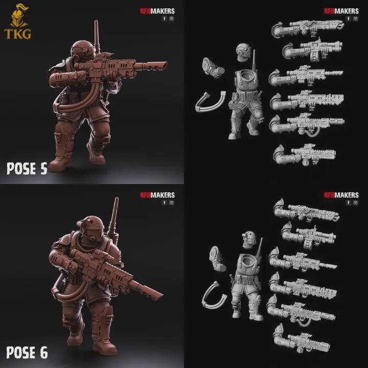 Shock Troops Kill Squad by Red Makers | 3D printed Tabletop Miniatures