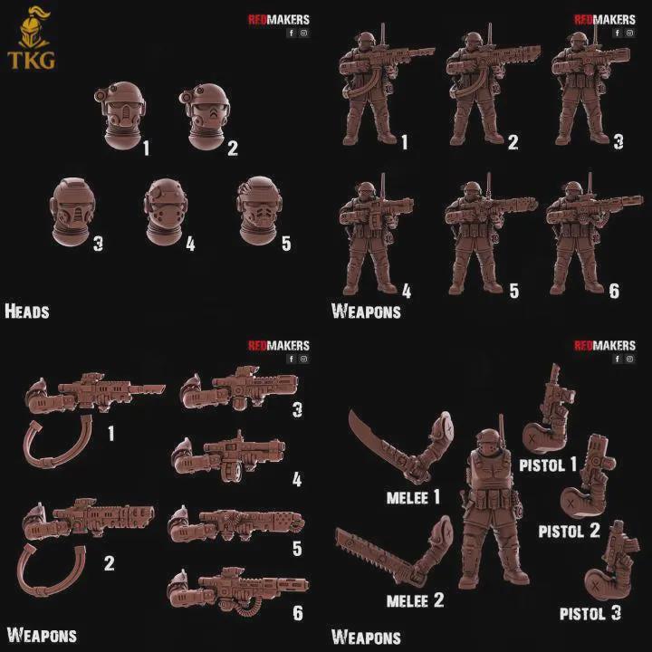 Shock Troops Kill Squad by Red Makers | 3D printed Tabletop Miniatures