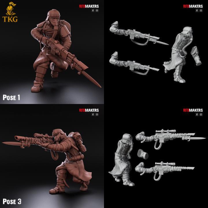 Death Division Kill Squad by Red Makers | 3D printed Tabletop Miniatures