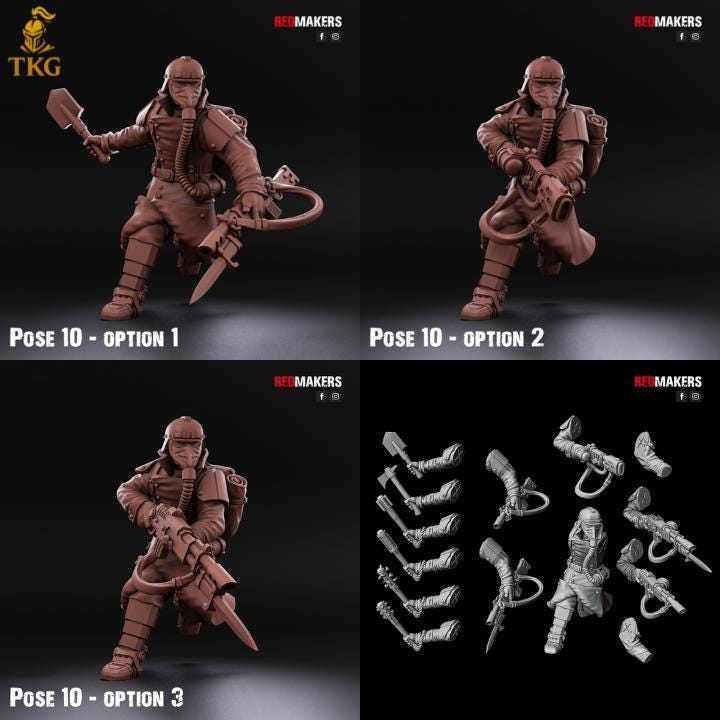 Death Division Kill Squad by Red Makers | 3D printed Tabletop Miniatures