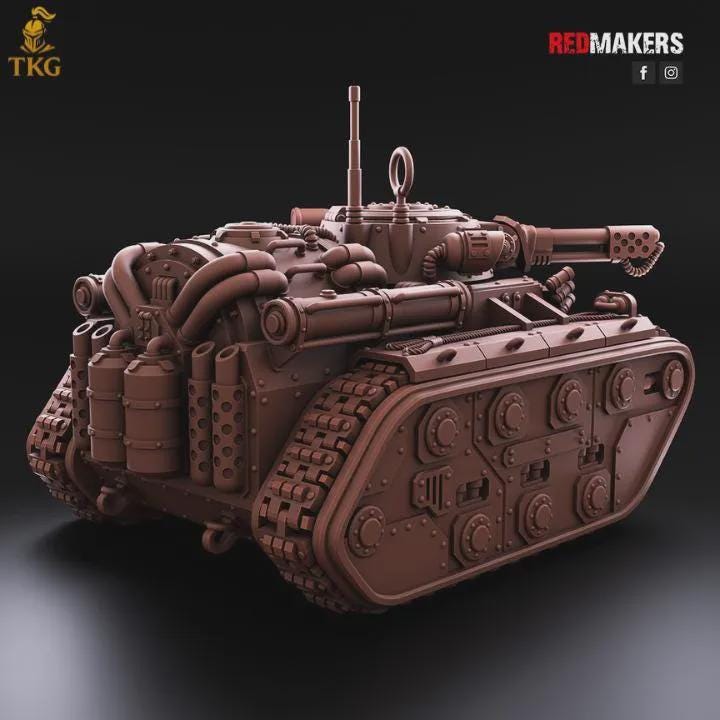 Armored Flamethrower - Imperial Force by Redmakers | 3D Printed Tabletop Miniatures