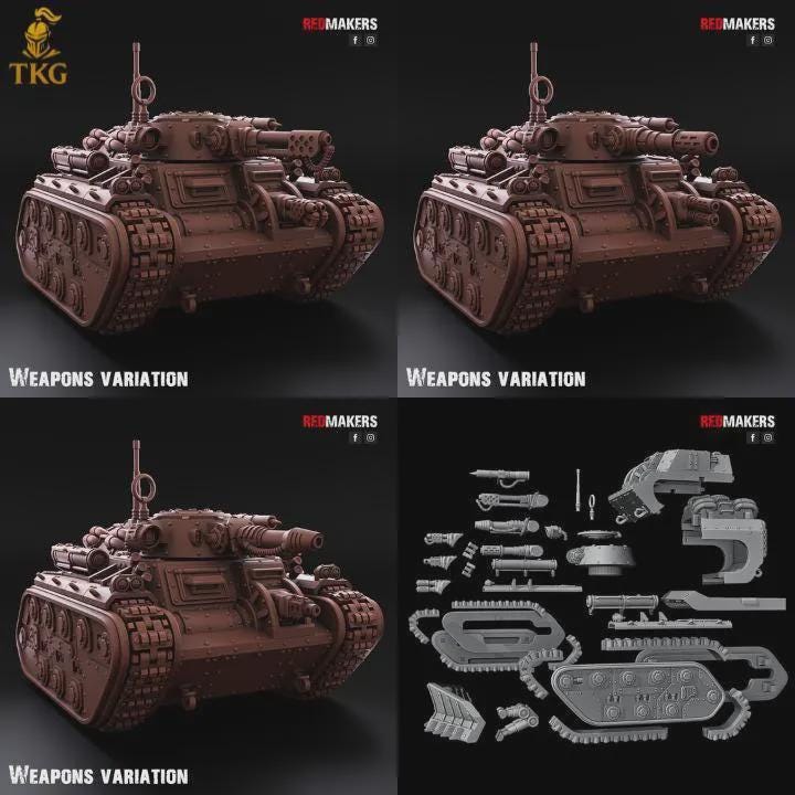 Armored Flamethrower - Imperial Force by Redmakers | 3D Printed Tabletop Miniatures