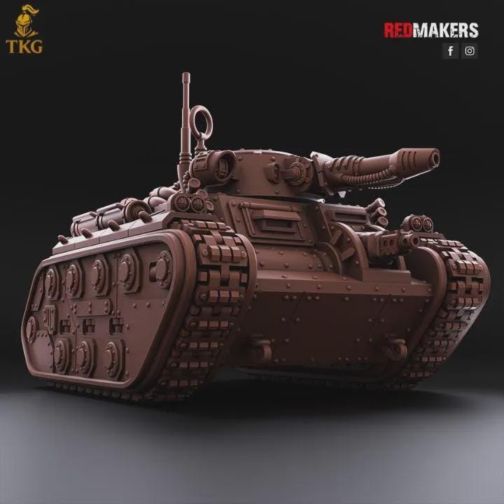 Armored Flamethrower - Imperial Force by Redmakers | 3D Printed Tabletop Miniatures