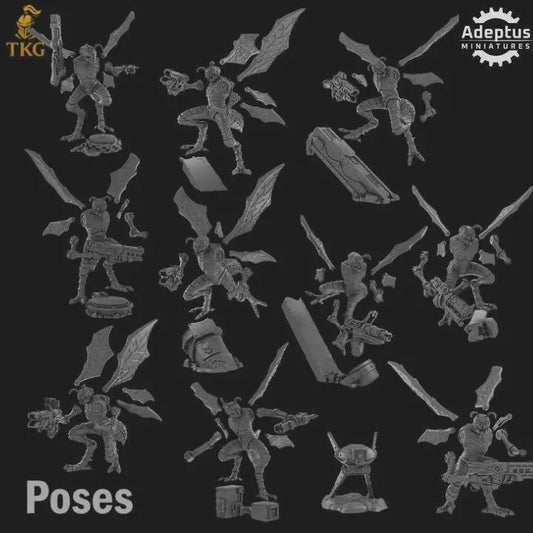 Death Stingers Kill Squad by Adeptus Miniatures | 3D printed Tabletop Miniatures