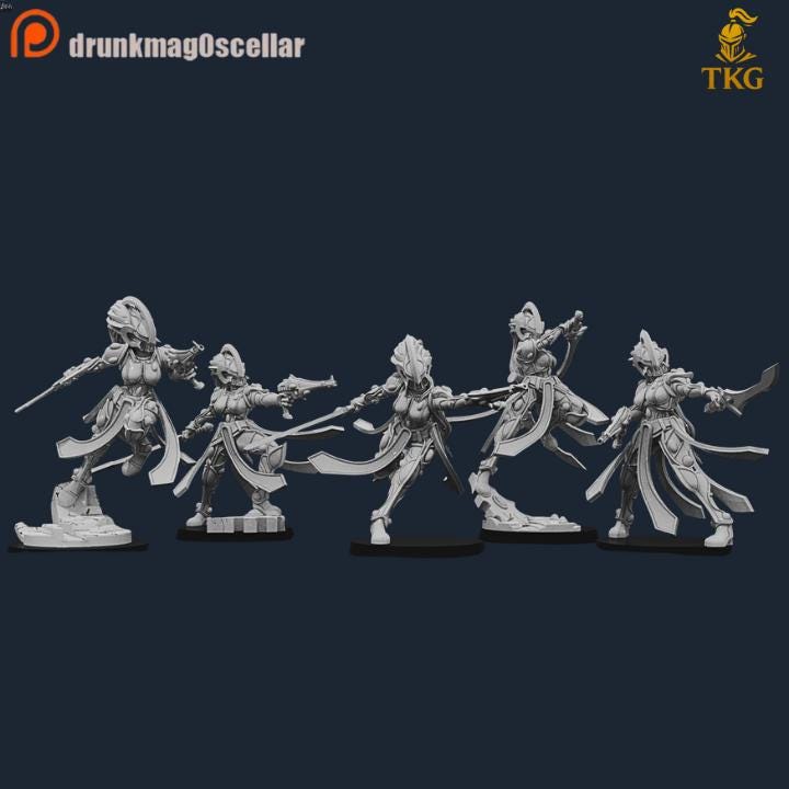 Bone Sirens by DrunkMag0sCellar | 3D printed Tabletop Miniatures