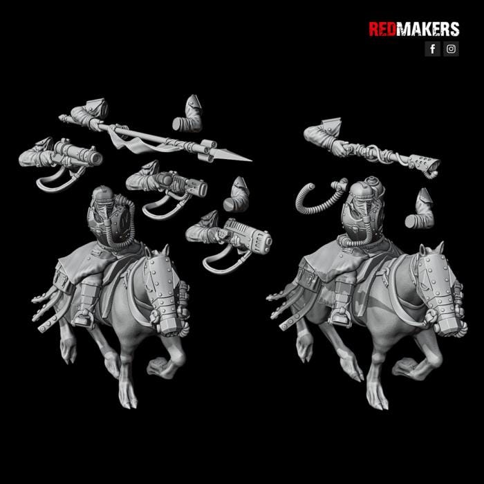 Cavalry of the Imperial Force by Red Makers | 3D printed Tabletop Miniatures