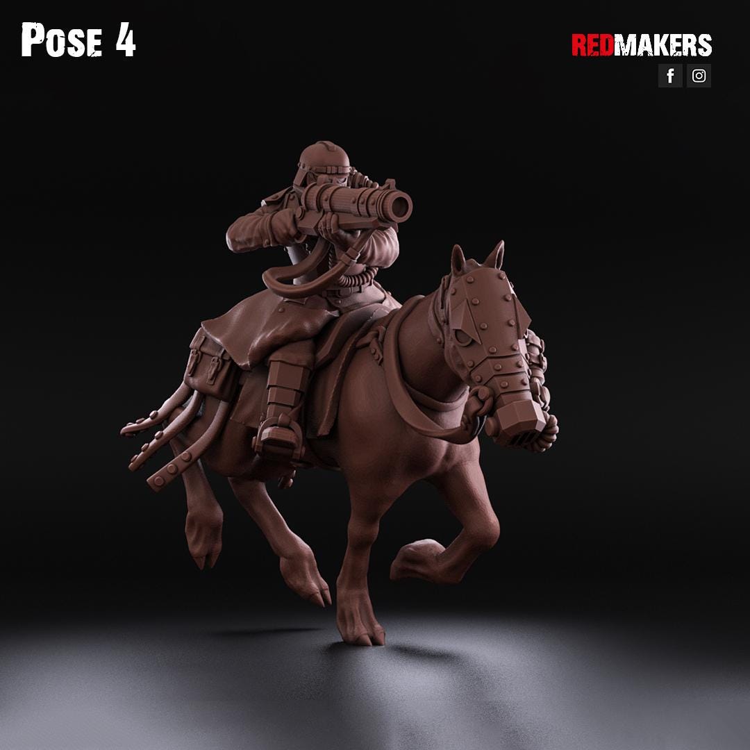 Cavalry of the Imperial Force by Red Makers | 3D printed Tabletop Miniatures