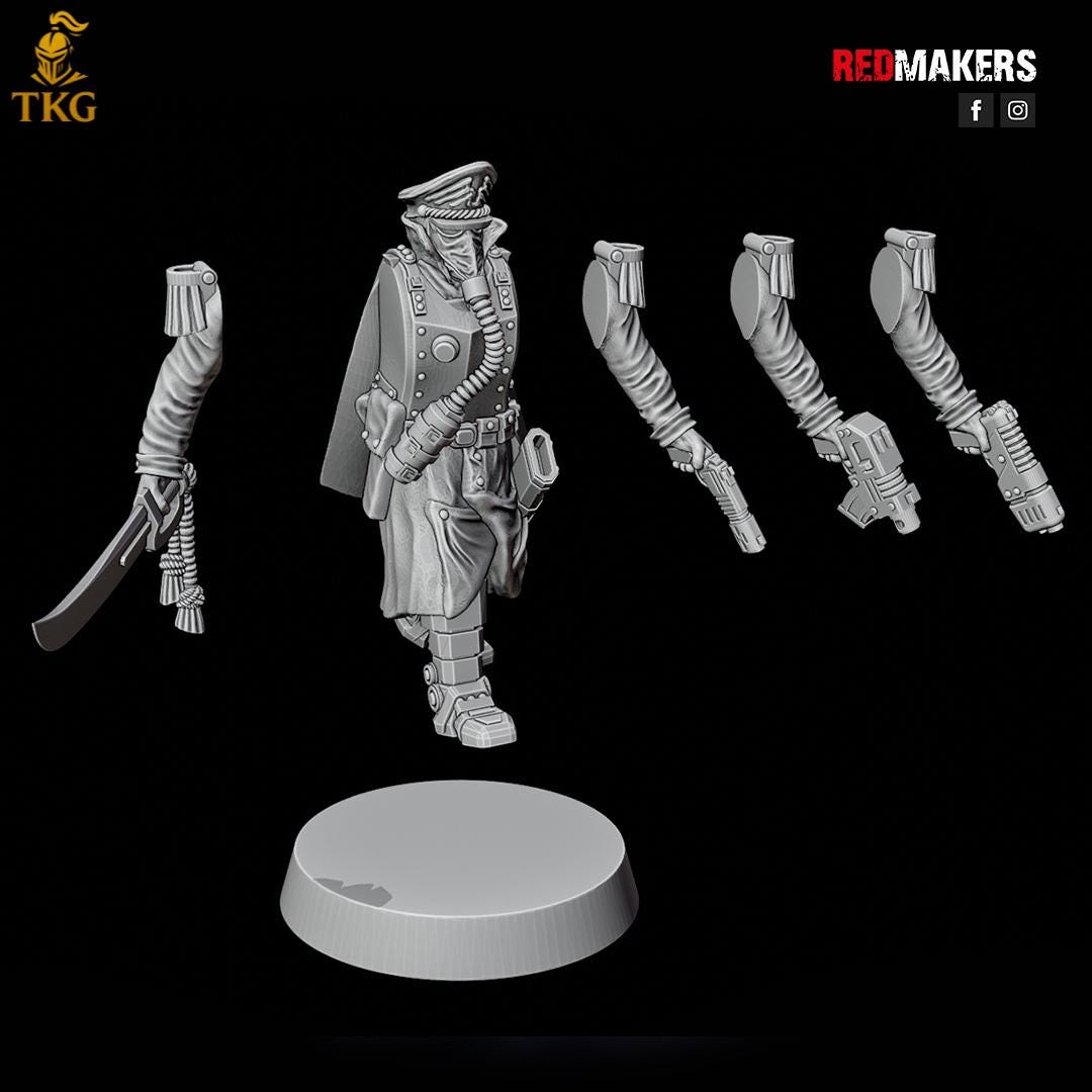 Commissar of the Imperial Force by Red Makers | 3D printed Tabletop Miniatures