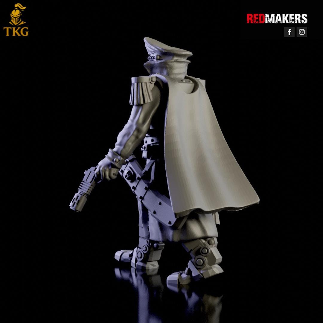 Commissar of the Imperial Force by Red Makers | 3D printed Tabletop Miniatures