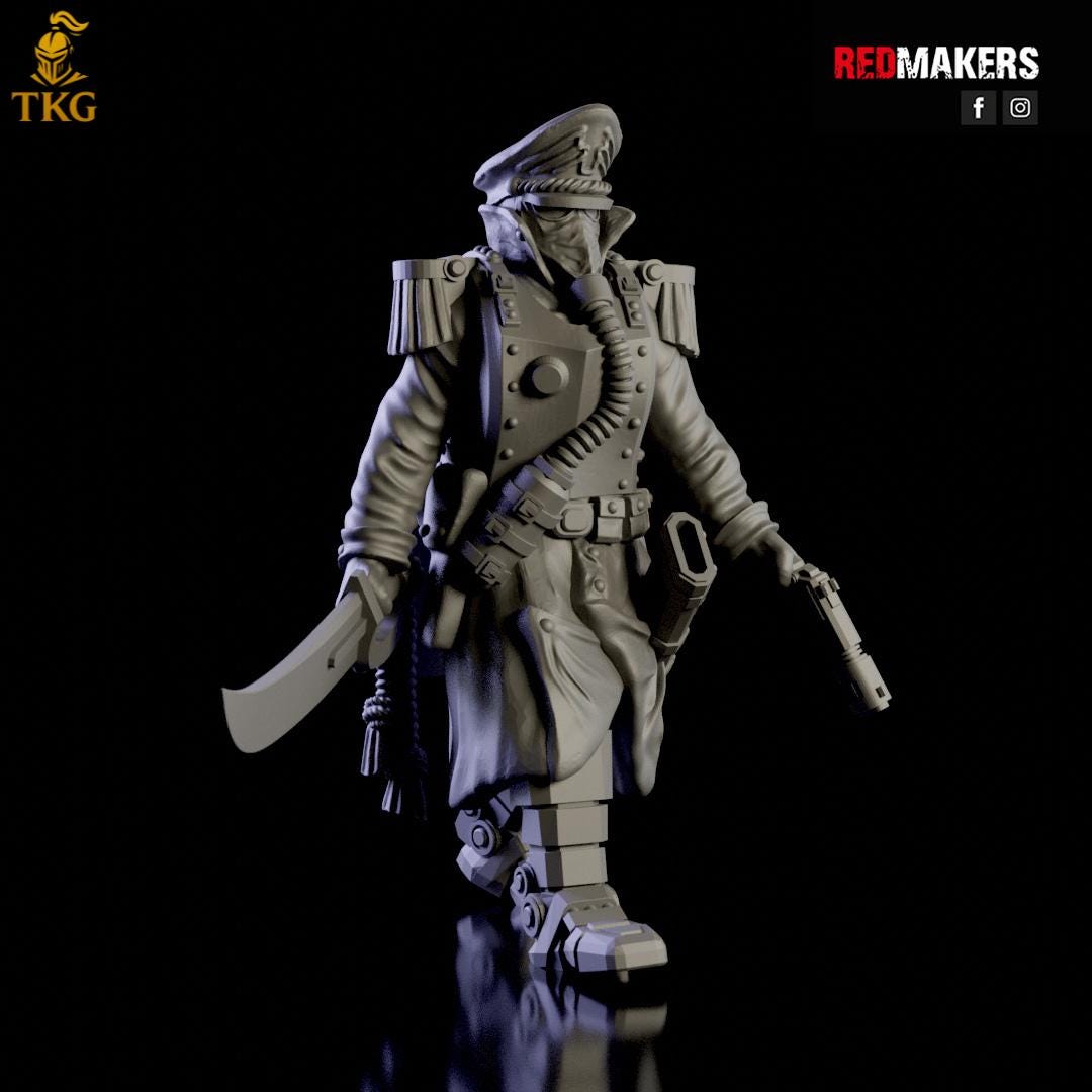Commissar of the Imperial Force by Red Makers | 3D printed Tabletop Miniatures
