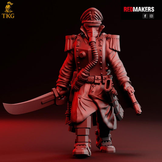 Commissar of the Imperial Force by Red Makers | 3D printed Tabletop Miniatures